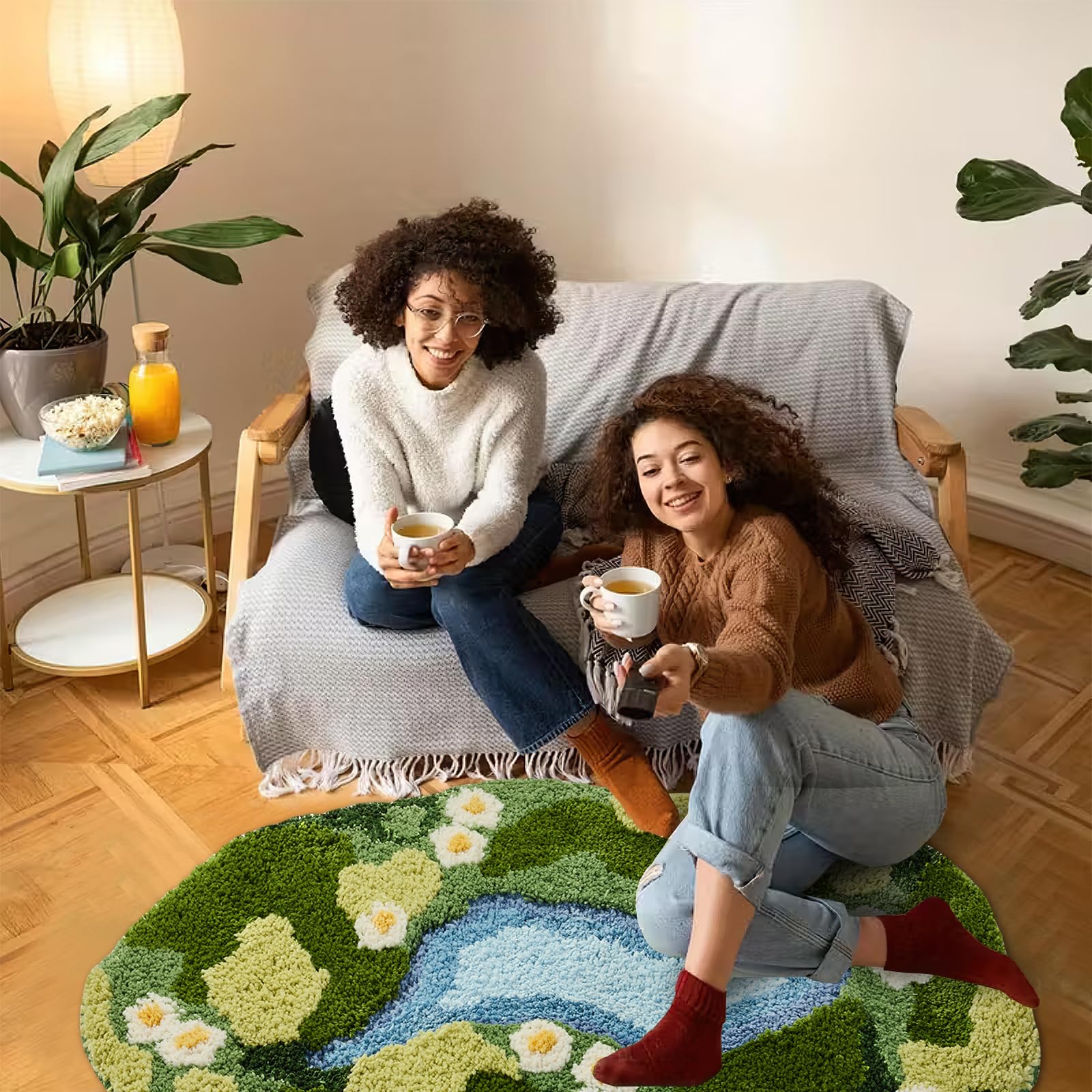 Sisher Moss Bath Mat adaptable for kitchens, bedrooms, and entryways.