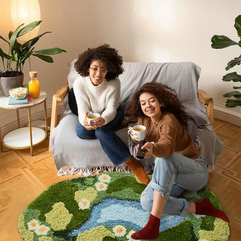 Sisher Moss Bath Mat adaptable for kitchens, bedrooms, and entryways.