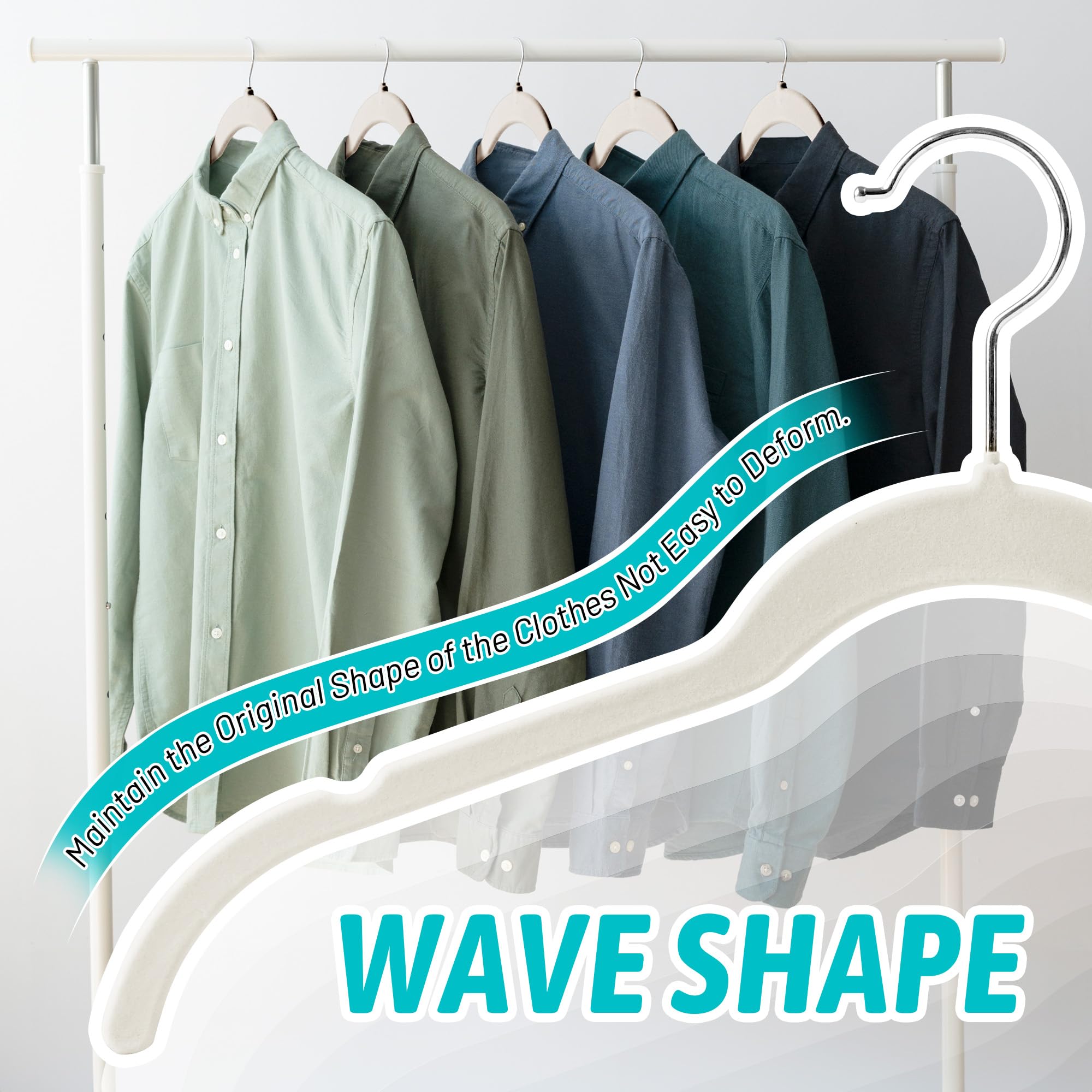 Sishynio velvet hanger 360-degree swivel hook for easy access.