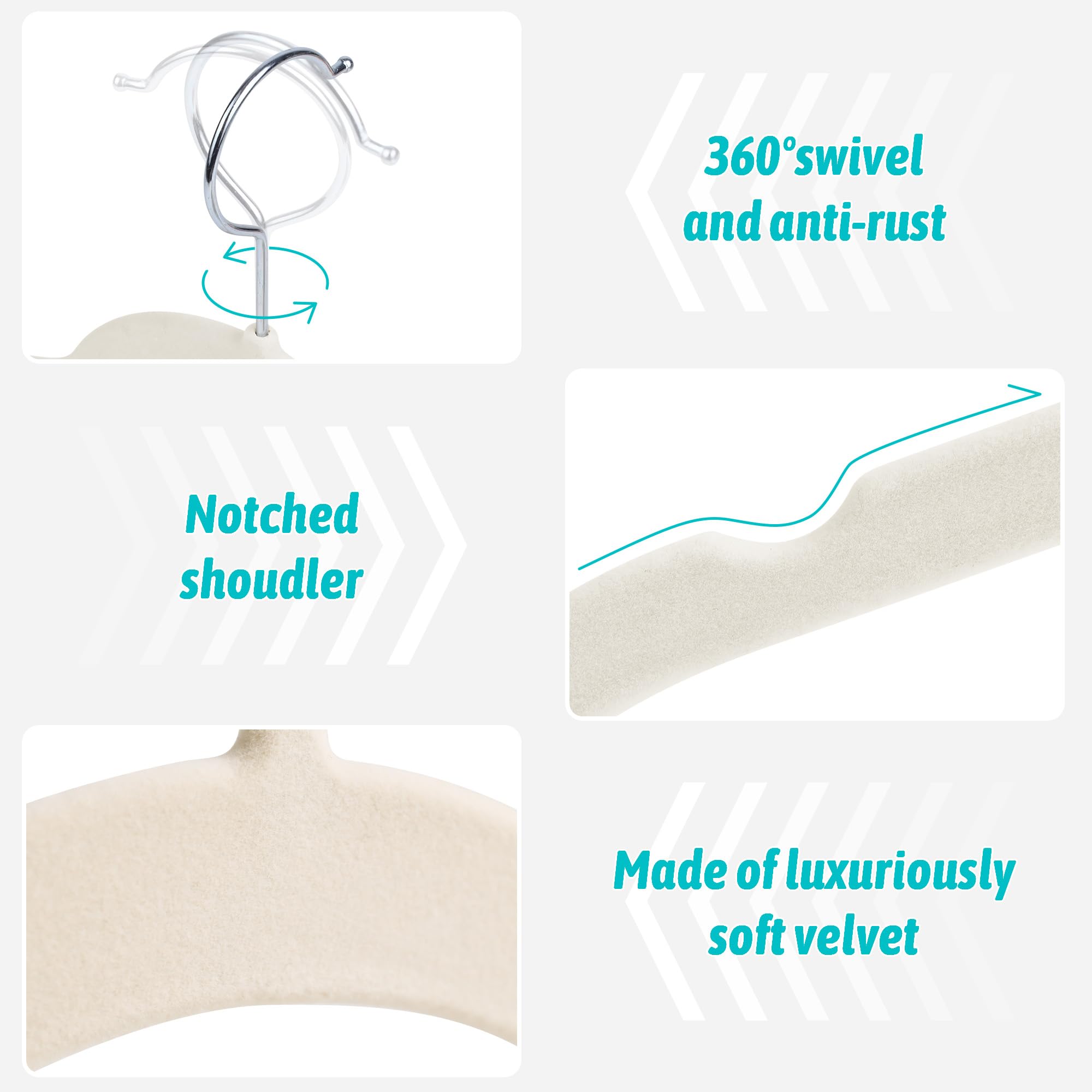 Sishynio velvet hanger slim profile saves closet space.