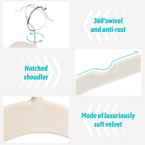 Sishynio velvet hanger slim profile saves closet space.