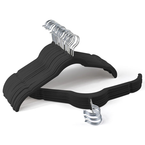 Sishynio Premium Velvet Hangers with space-saving design keep shirts neatly organized.