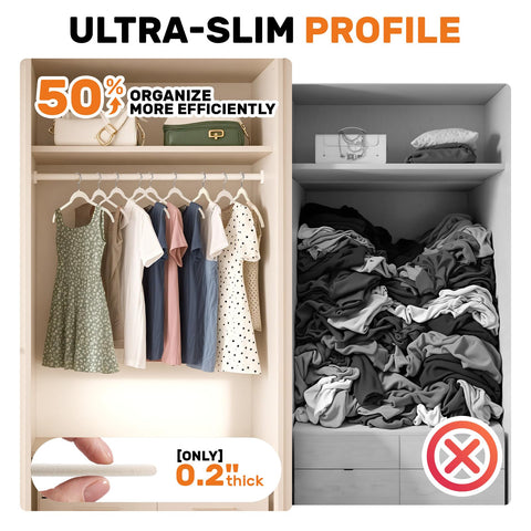 Sishynio space-saving hangers ideal for tight dorm closets.
