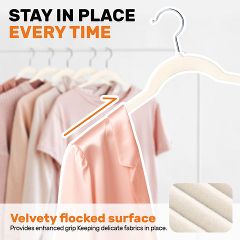 Sishynio velvet hangers with 360° swivel hook for easy access.