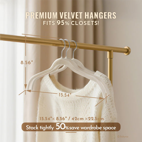 Sishynio heavy-duty ABS construction supports coats and knitwear without bending.
