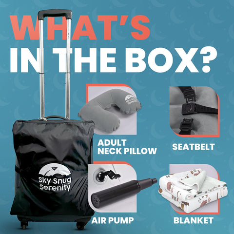 Sittina Toddler Airplane Bed with blanket delivers extra warmth on flights