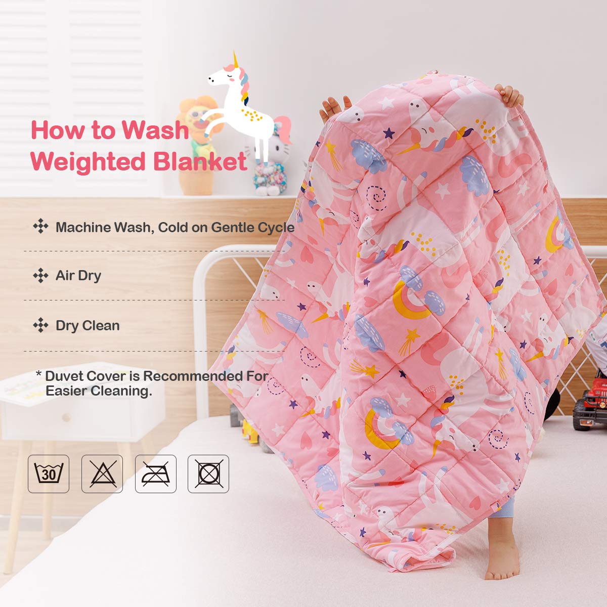 Sivio pink unicorn blanket gift-ready packaging ideal for gifting