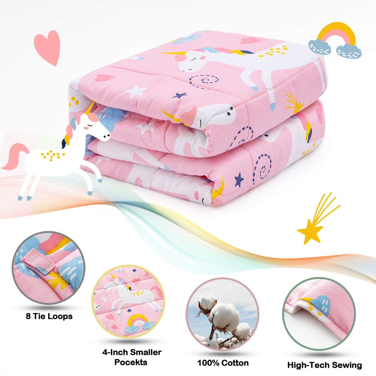 Sivio weighted blanket on a bed setup with 36x48 size for adults