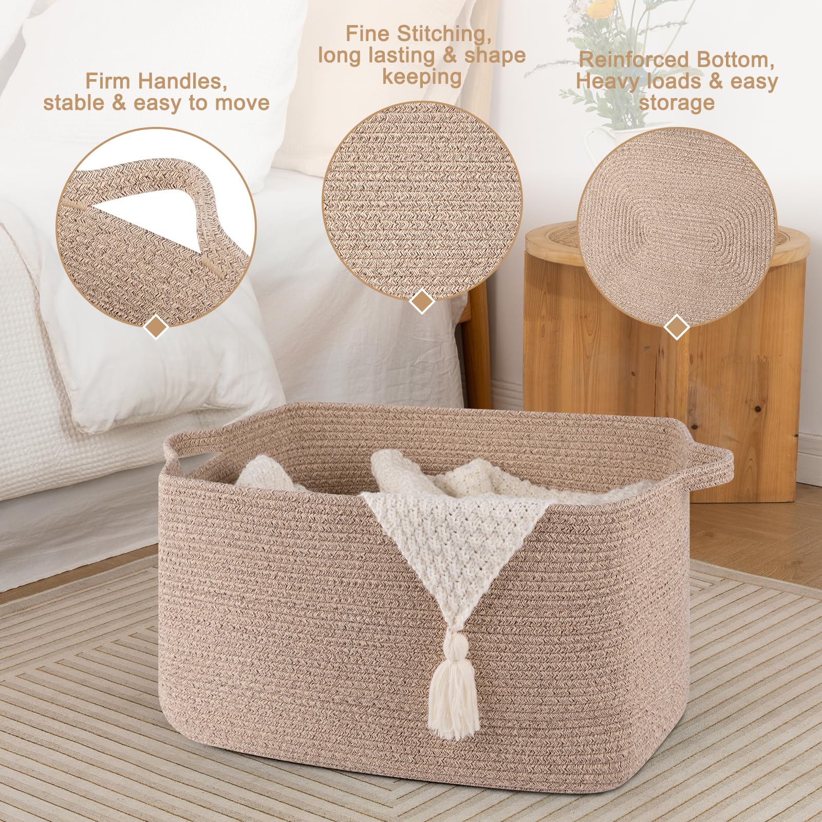 SIXDOVE machine-washable basket for easy cleaning