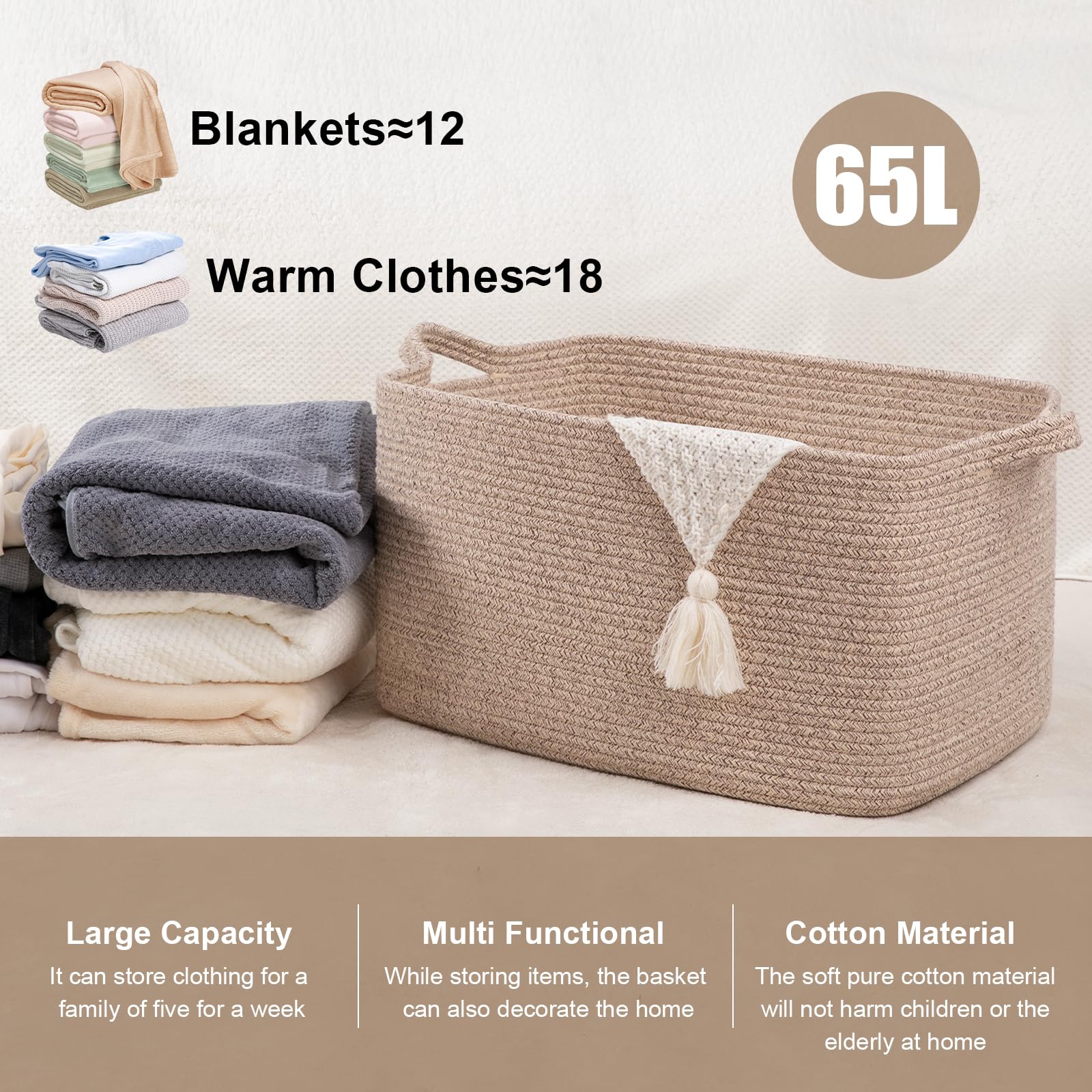 SIXDOVE natural cotton material is soft and floor-safe