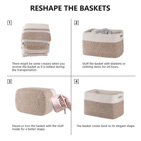 SixDOVE elegant woven basket adds rustic charm to decor.