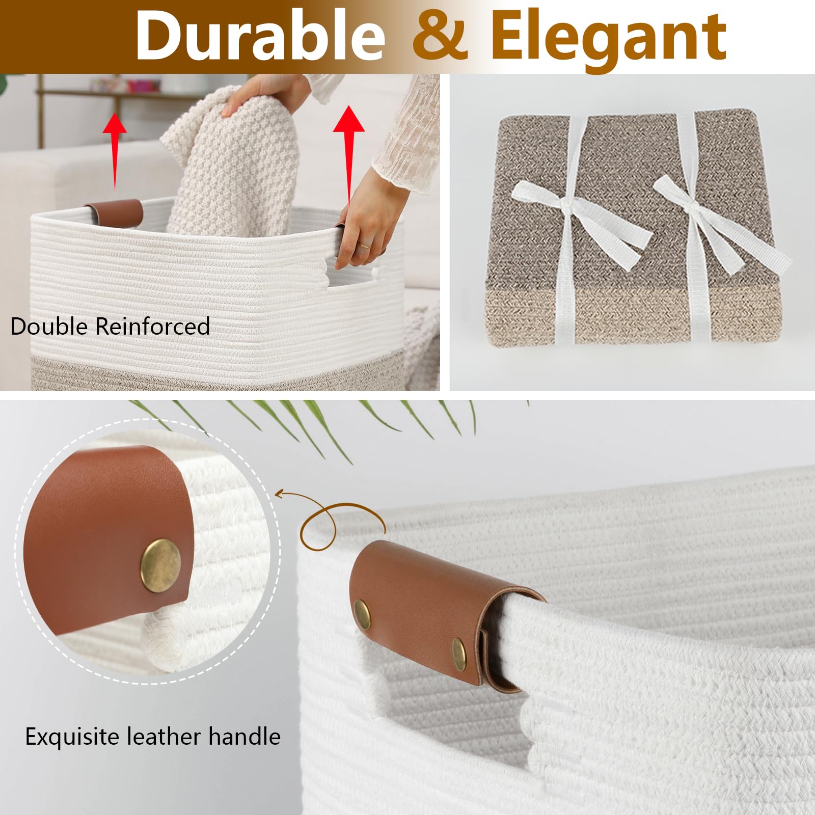 SixDove handwoven basket design blends with any room decor.