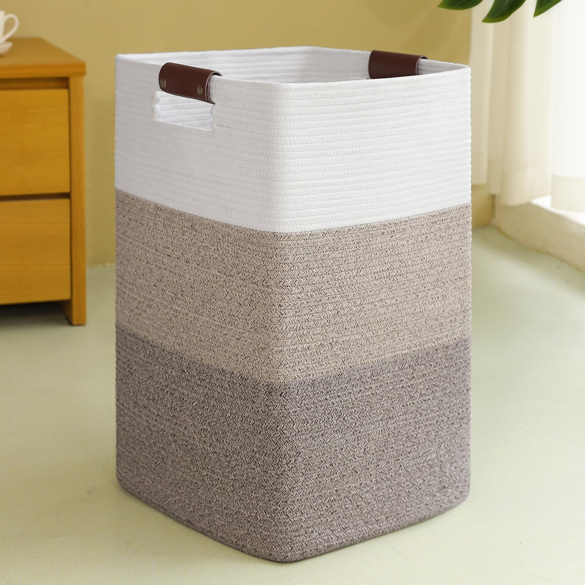 SixDove laundry hamper 96L shows ample capacity for family laundry.