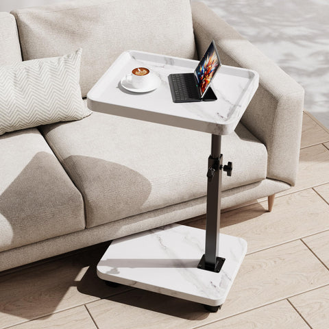 SJIE C Table with adjustable height and 360-degree swivel for flexible living room use
