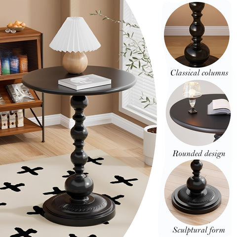 SJIE side table showing tool-free assembly steps for quick setup.