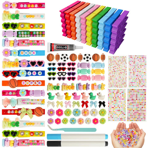 Skdtazrz wooden clips in bright colors for versatile DIY pins.