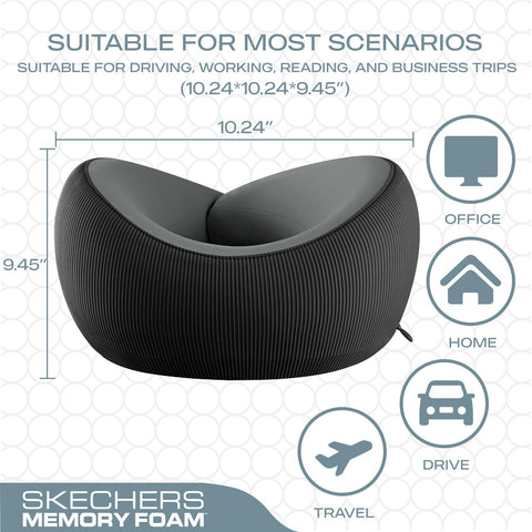 Skechers memory foam neck pillow ideal for home and office use.