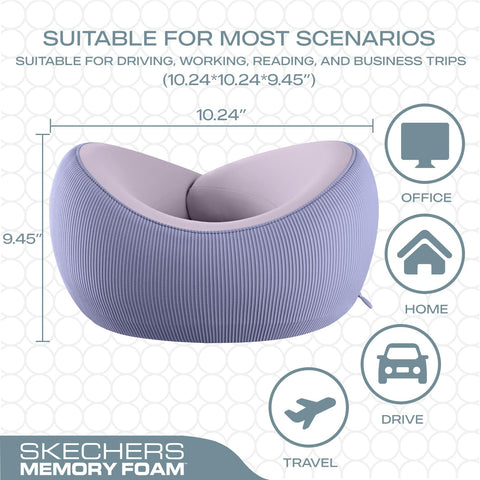 Skechers neck pillow in purple color for stylish comfort