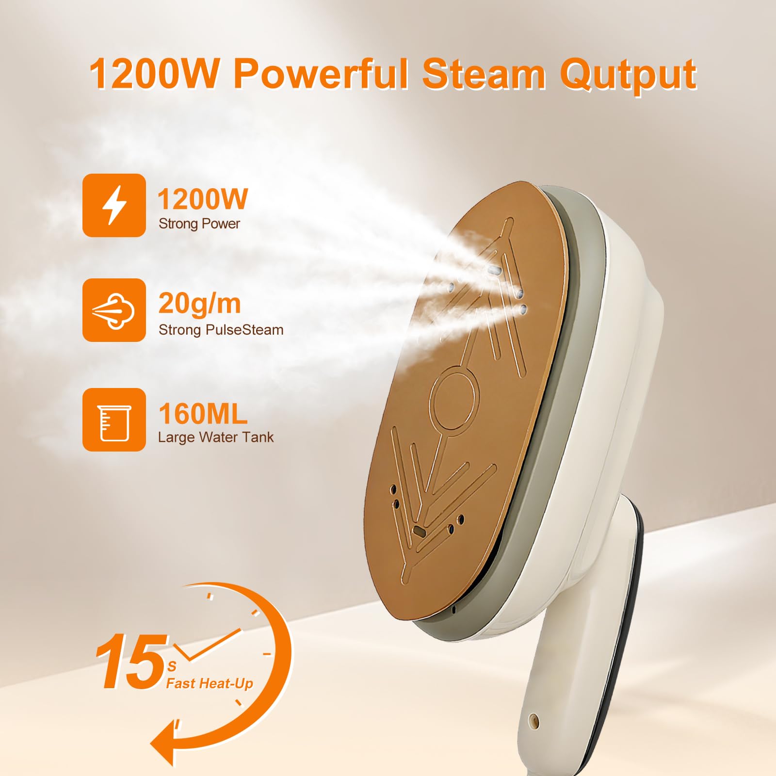 Skillroad steamer with LED display for precise fabric care settings.