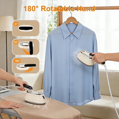 Skillroad supports vertical steaming and horizontal ironing for versatile fabric care.