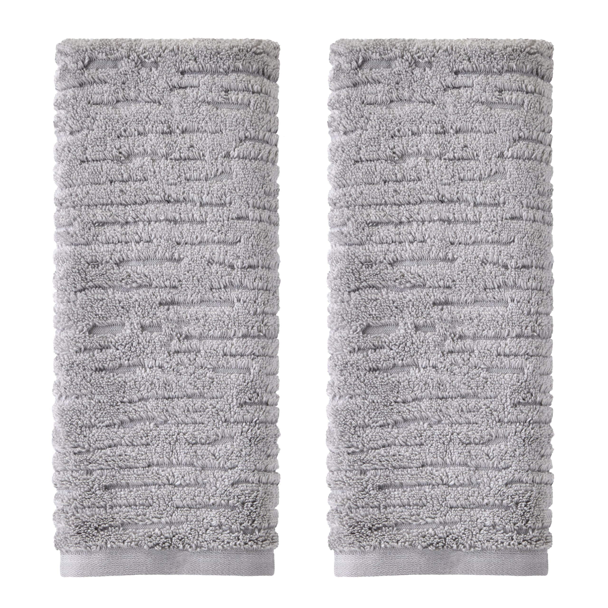 SKL Home CloudSoft hand towel gray with plush feel and quick-drying performance