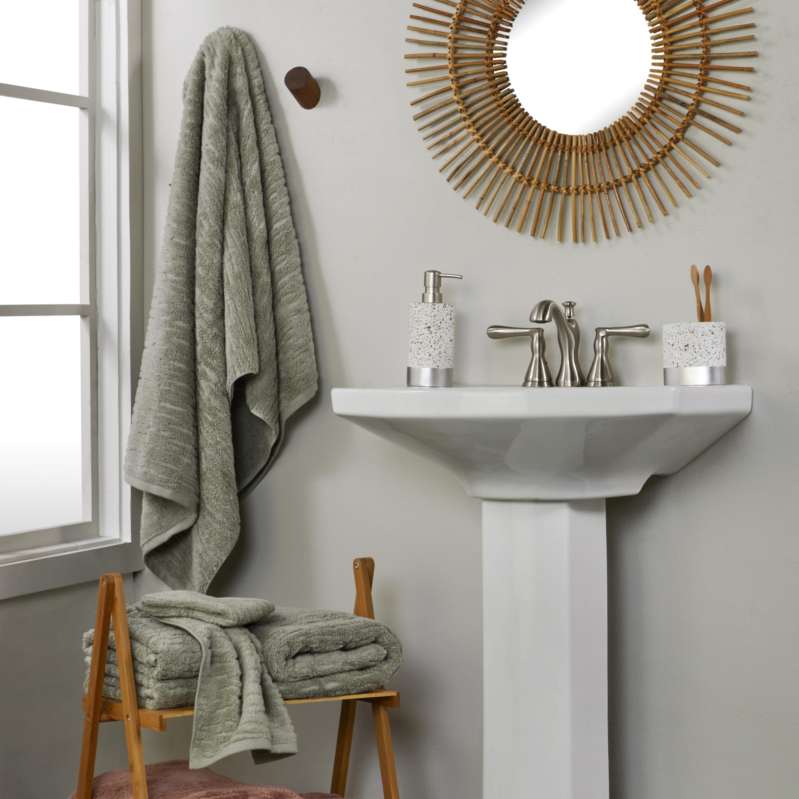 SKL Home CloudSoft hand towel sage spa-like softness for everyday rituals