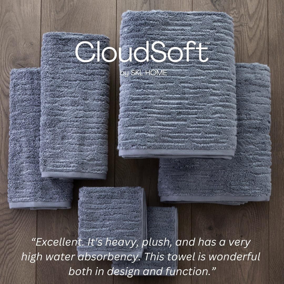 SKL Home CloudSoft hand towel displays 600 GSM plushness and absorbency