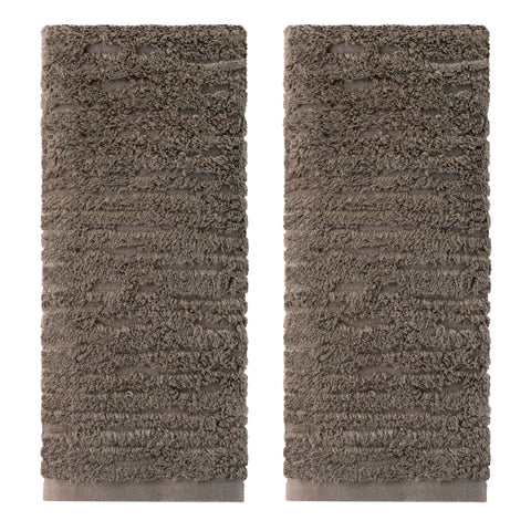 SKL Home CloudSoft hand towel set in mink brown for daily luxury