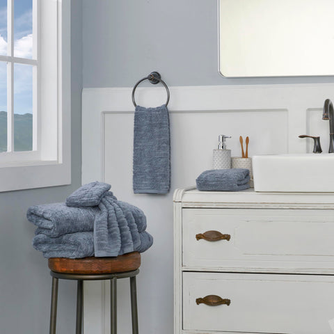 SKL Home CloudSoft hand towel featuring zero-twist yarns for premium loft