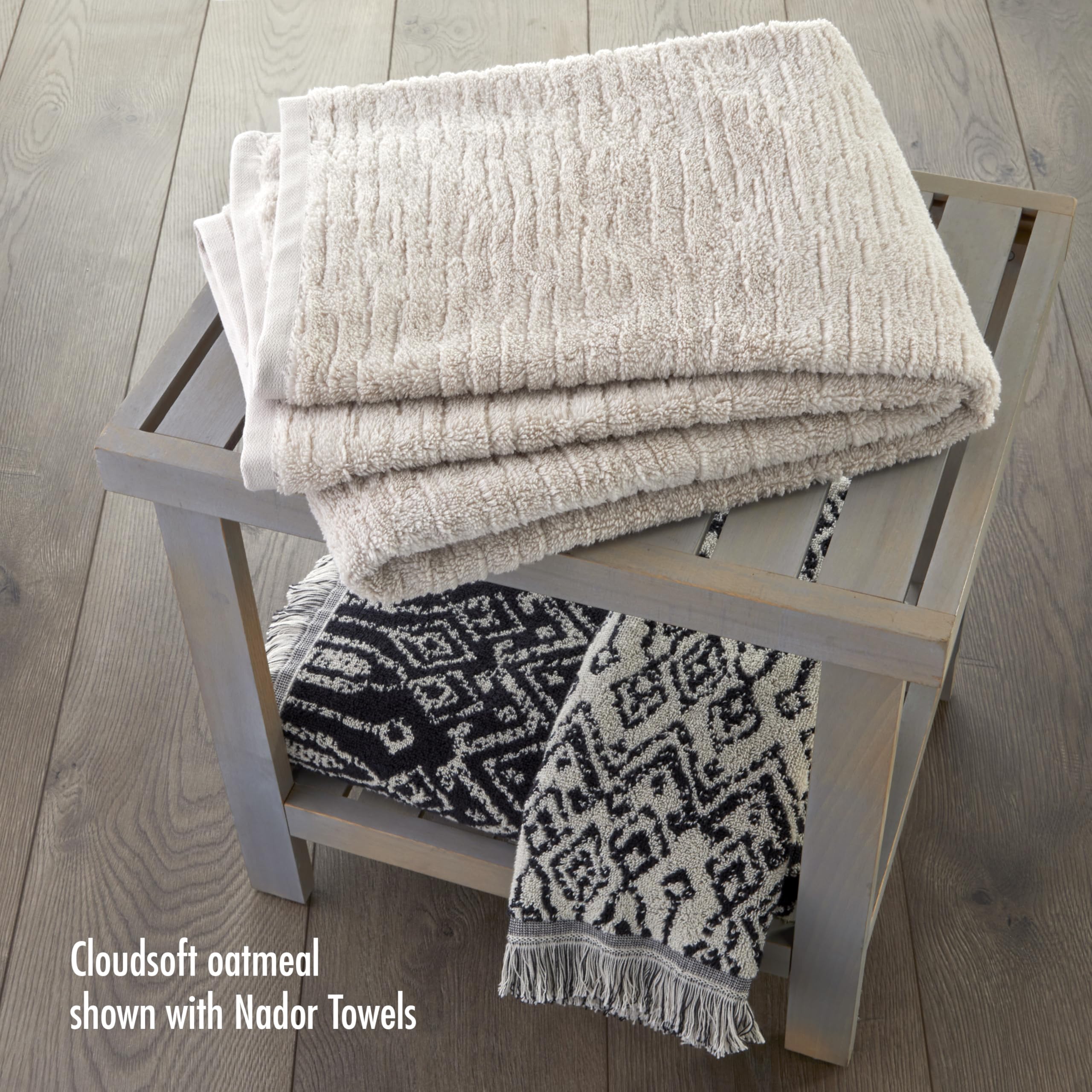 CloudSoft washcloths close-up showing fine terry loops for thorough face cleansing