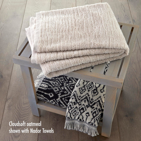CloudSoft washcloths close-up showing fine terry loops for thorough face cleansing