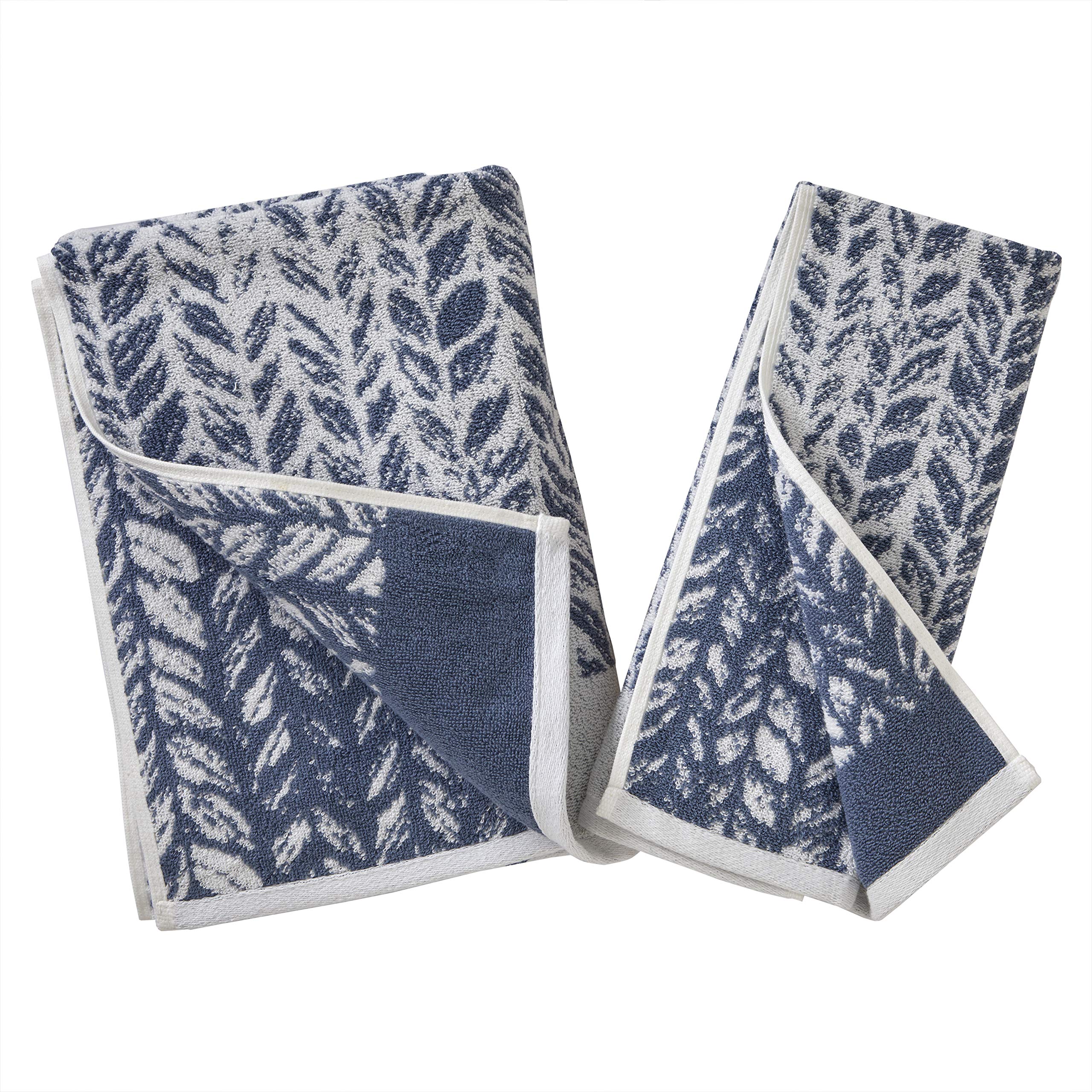 SKL Home Distressed Leaves hand towel folded ready for display or guest bath