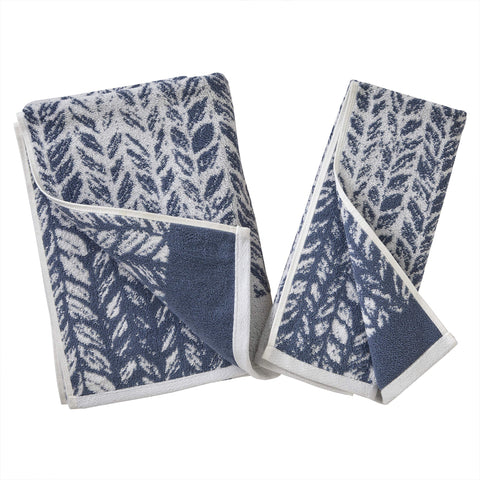 SKL Home Distressed Leaves hand towel folded ready for display or guest bath