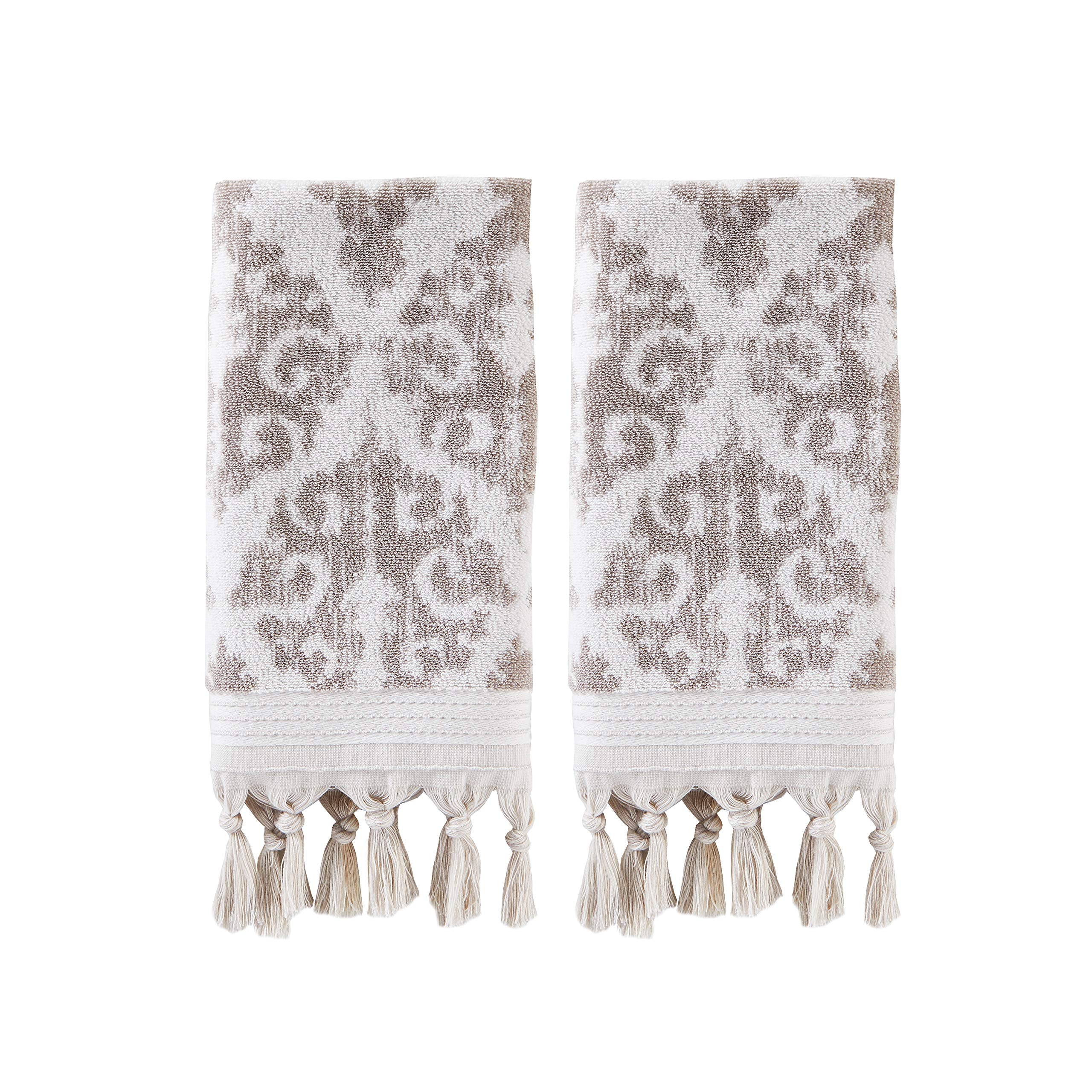 SKL Home Mirage Fringe towel in taupe with soft texture for daily use
