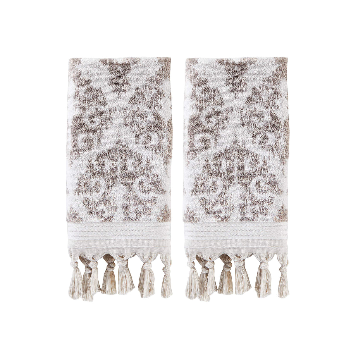 SKL Home Mirage Fringe towel in taupe with soft texture for daily use