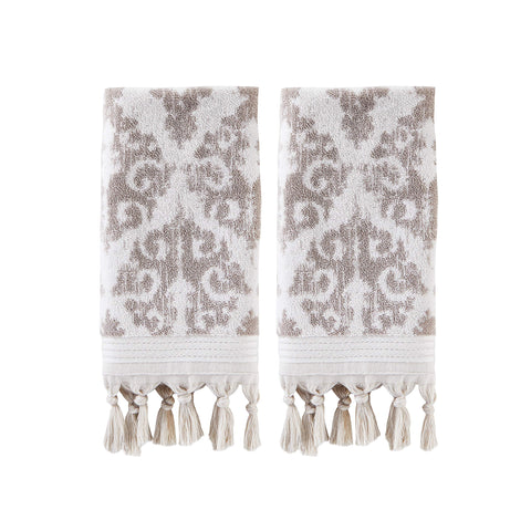 SKL Home Mirage Fringe towel in taupe with soft texture for daily use