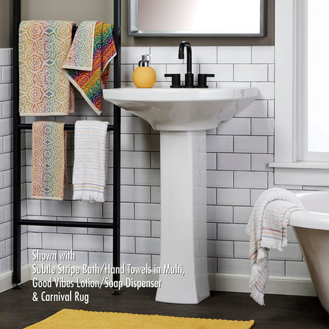 SKL Home Rhapsody creates a lively bathroom accent with bold hues.