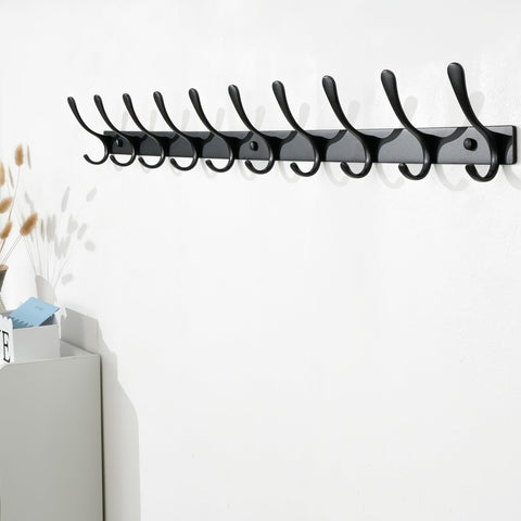 Matte black finish on SKOLOO rack complements modern decor