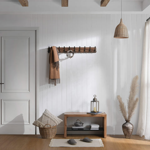 SKOLOO solid pine base coat hanger designed for sturdy wall mounting.