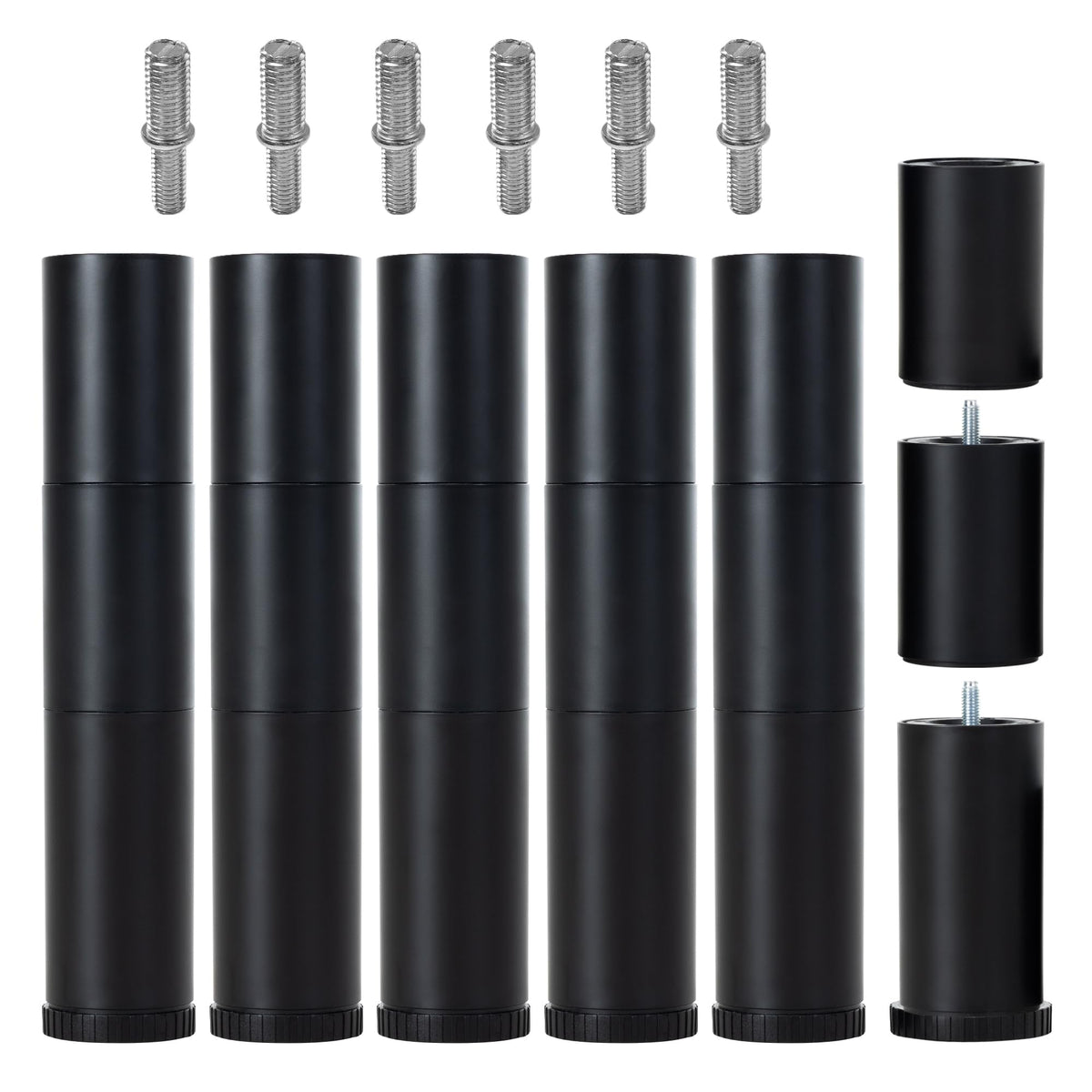 Skuehod bed legs 12-inch adjustable assembly provides stable support on uneven floors.