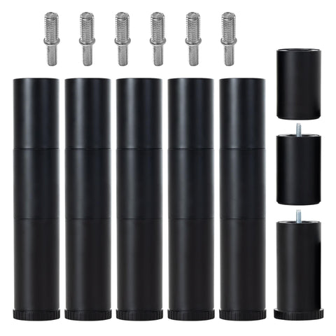 Skuehod bed legs 12-inch adjustable assembly provides stable support on uneven floors.