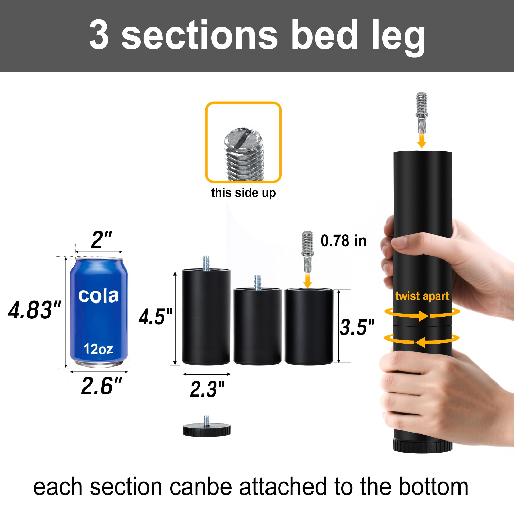 Skuehod packaging demonstrates six legs and twenty-four screws included.