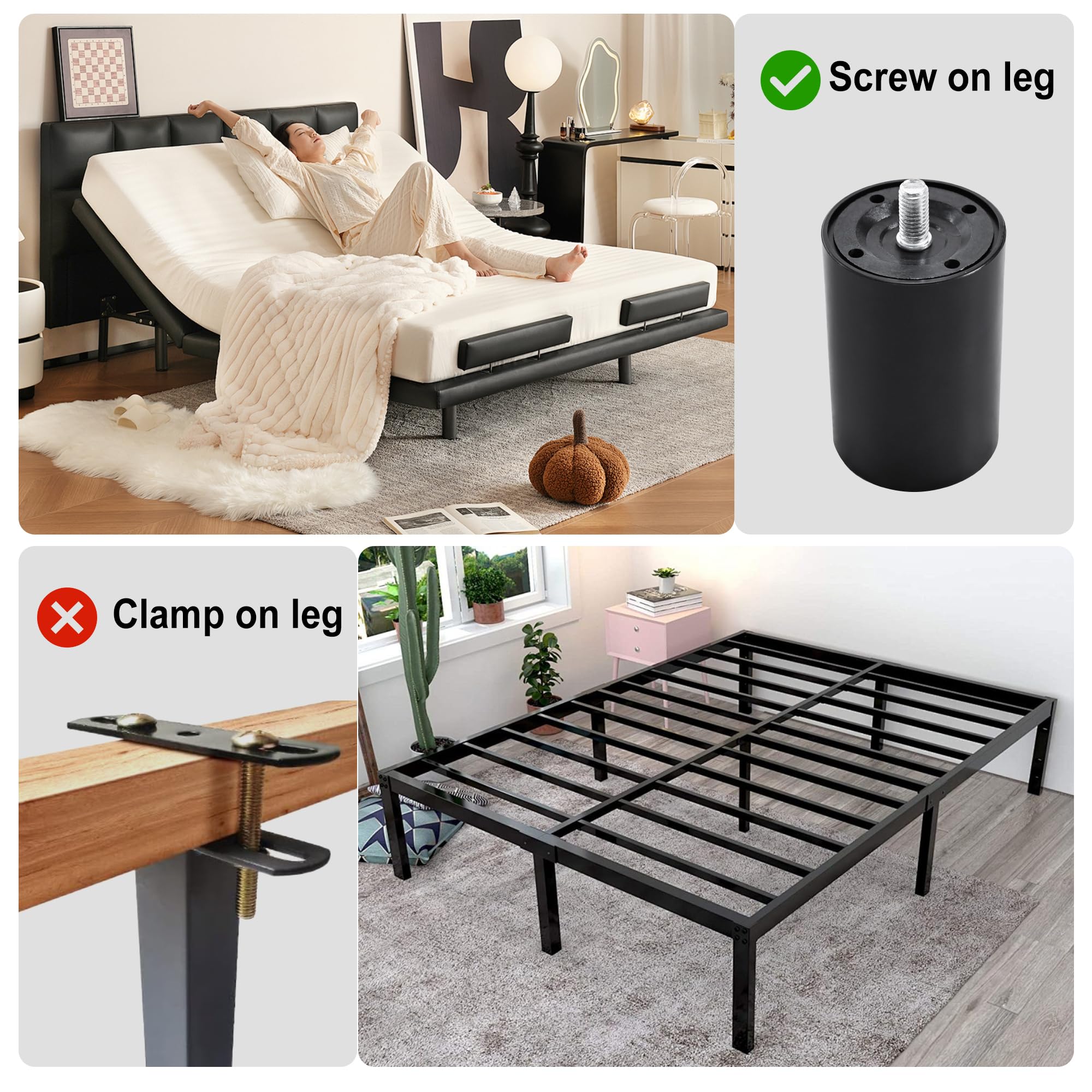 Skuehod three-section height design shows customizable leveling for your bed.