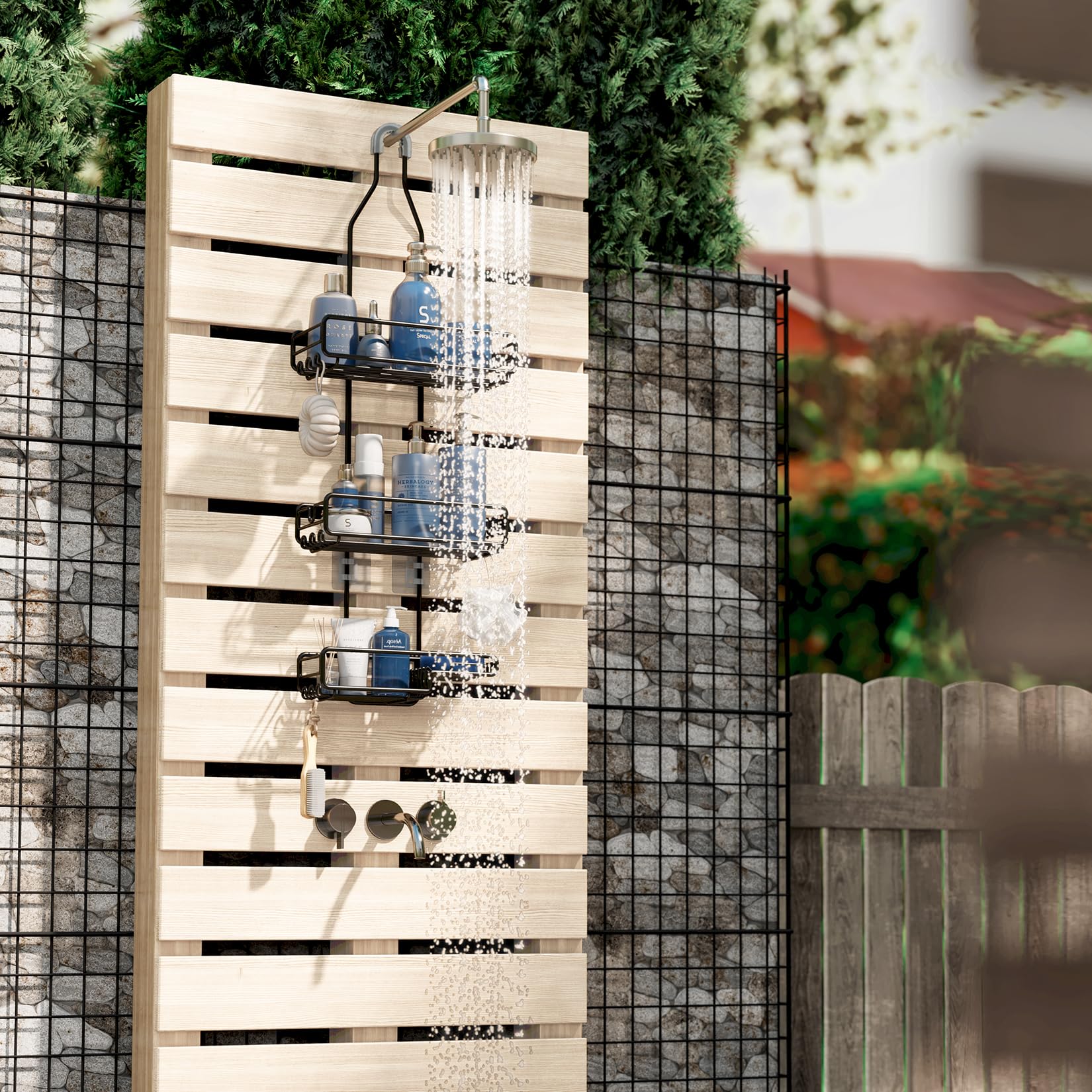 Skyapex soap dish and razor rack offers convenient storage in one place