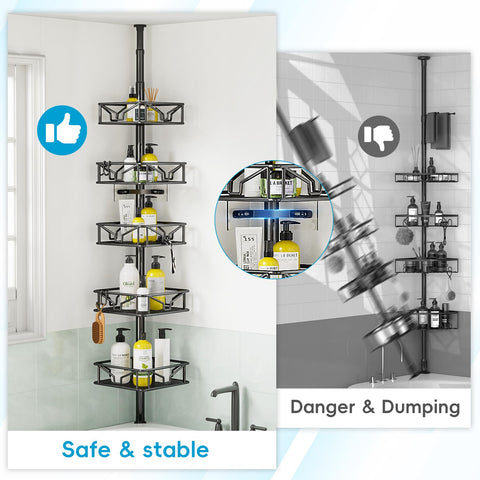Skycarper rust-proof coating keeps poles and shelves looking new.