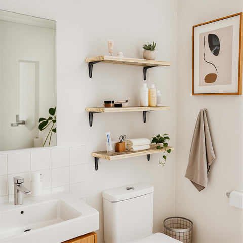 SKYSEN easy-install floating shelves with secure brackets