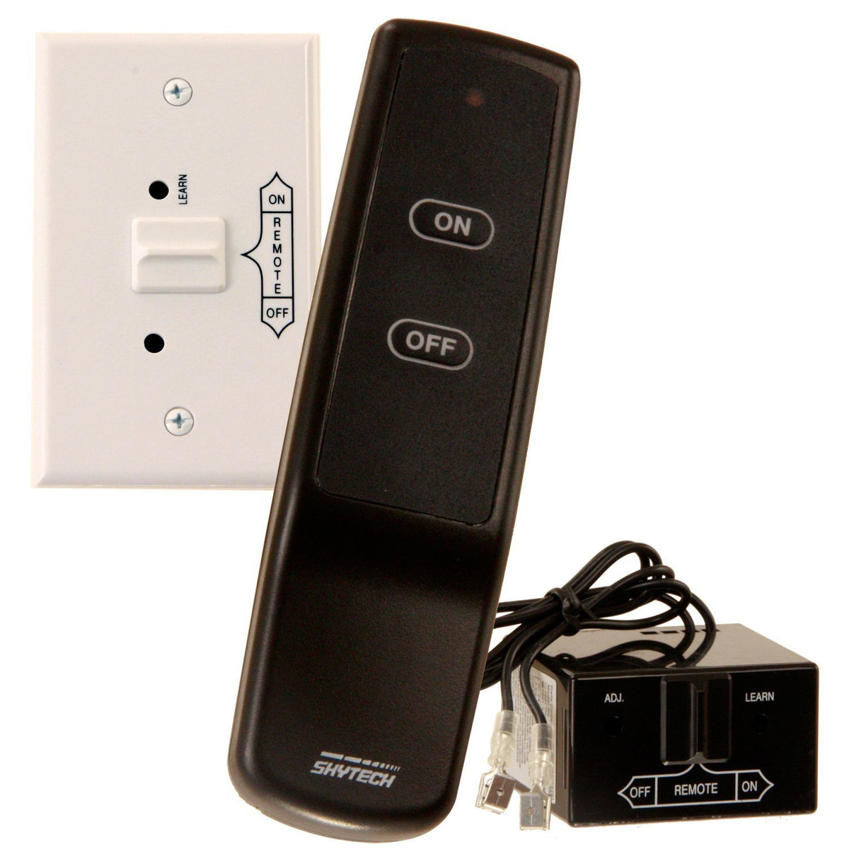 SkyTech 1001-A remote front view enables simple on/off control from a distance.