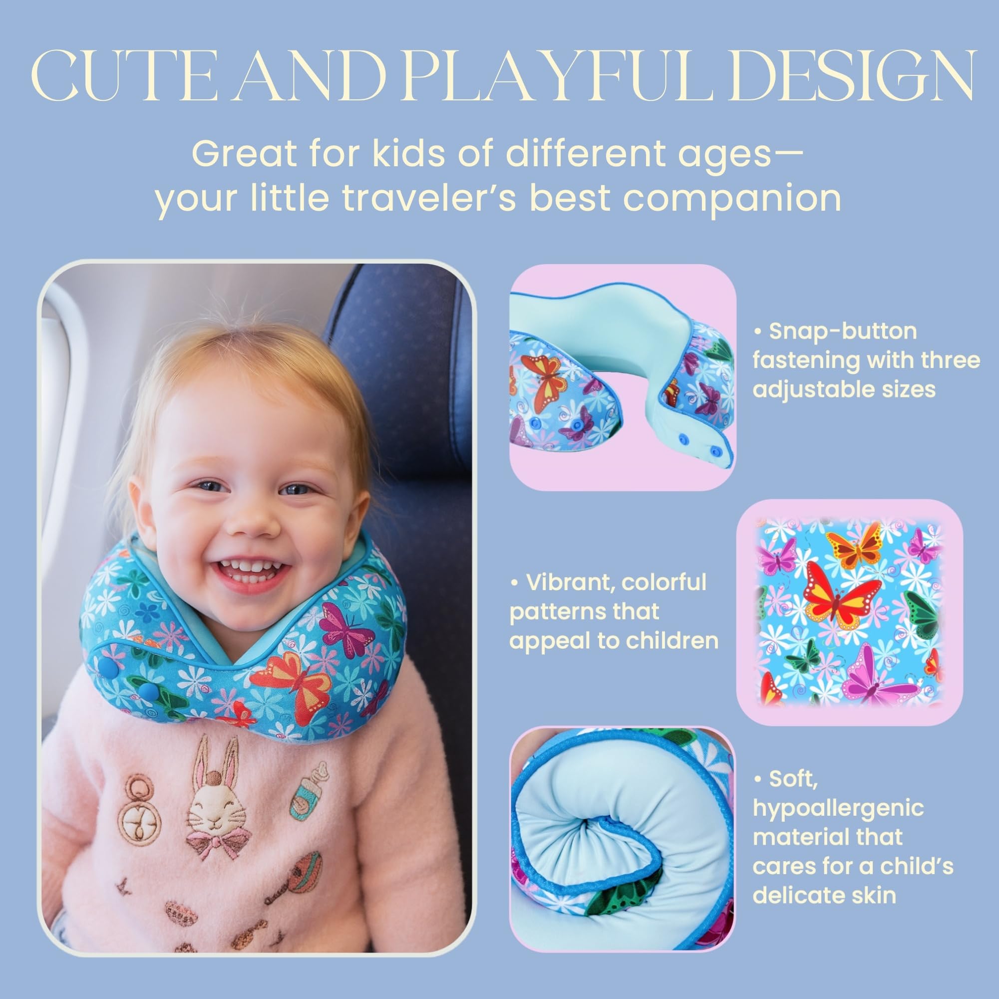 Skytrax Comf neck pillow supports car seats and airplanes for steadier rides.
