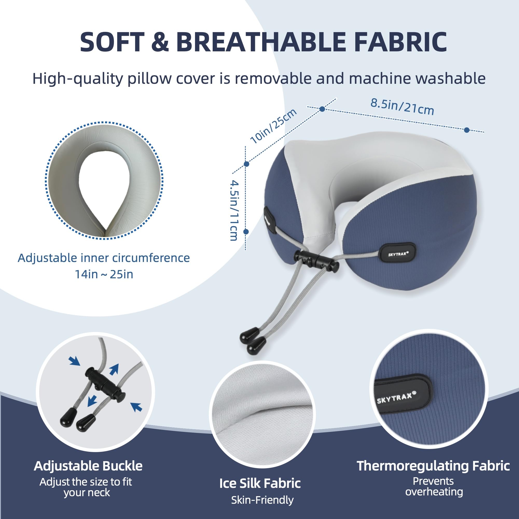 SKYTRAX COMF travel-ready design ideal for flights, road trips and vacations