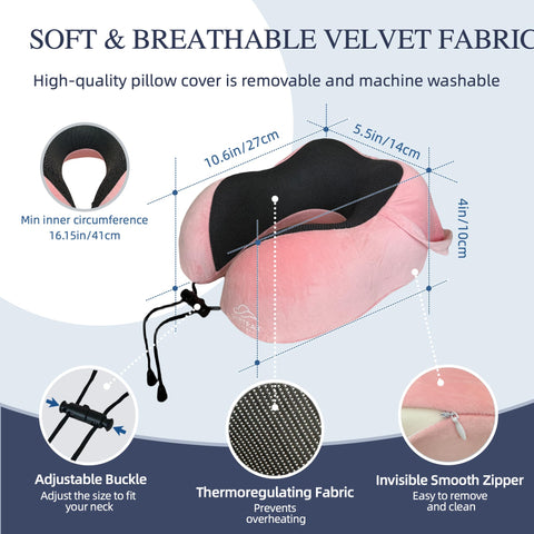 Skytrax Comf travel pillow with rollable carrying pouch for on-the-go use.